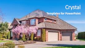  Presentation with lead - Colorful PPT theme enhanced with designed covered porch and front backdrop and a teal colored foreground