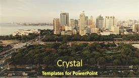  Presentation with modern trees - Audience pleasing slides consisting of designed-park-landscape-aerial-modern backdrop and a tawny brown colored foreground