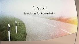  Presentation with dust - Colorful presentation enhanced with designed retro photo open road backdrop and a white colored foreground