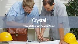  Presentation with office buildings - Theme having buildings designer - architects working at office background and a  colored foreground