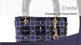  Presentation with blue - PPT layouts with designer-blue-ladies-handbag background and a white colored foreground