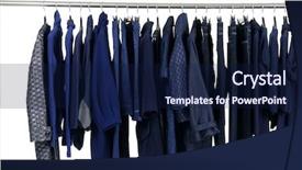  Presentation with ladies clothing - Presentation theme with designer handbag - fashion clothing rack display background and a  colored foreground
