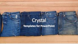  Presentation with jeans denim - Cool new theme with designer handbag - four blue jeans denim backdrop and a ocean colored foreground