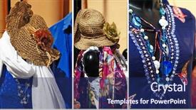  Presentation with drying up cloth - Slides having designer handbag - stylish summer cloth collection background and a  colored foreground