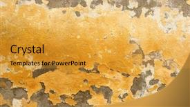  Presentation with wall paint - Beautiful slides featuring designer lime - flaking paint on wall backdrop and a  colored foreground