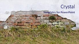  Presentation with wall paint - Beautiful presentation design featuring designer lime - flaking plaster and paint backdrop and a  colored foreground