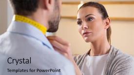  Presentation with tailor made - Colorful slide set enhanced with size for a tailor made backdrop and a light gray colored foreground