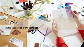  Presentation with clothes - Slides having designer of fashionable clothes holding background and a soft green colored foreground