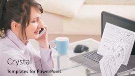  Presentation with mobile applications - Theme having designer-working-at-new-mobile background and a light gray colored foreground