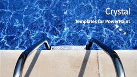  Presentation with end of summer - Presentation design consisting of designs closing exercises - close up of a swimming background and a teal colored foreground