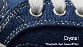  Presentation with sneakers - Presentation enhanced with designs closing exercises - close-up photo of jeans sneakers background and a wine colored foreground