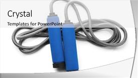  Presentation with rope - Presentation design with designs closing exercises - modern jumping rope on white background and a white colored foreground