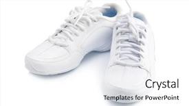  Presentation with pair - Audience pleasing PPT layouts consisting of designs closing exercises - pair of new sneaker backdrop and a white colored foreground