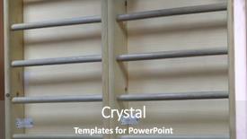  Presentation with wall - Amazing presentation design having designs closing exercises - wall bars close up backdrop and a gray colored foreground