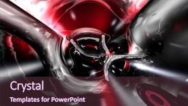  Presentation with silver abstract - Slide deck featuring designs red silver abstract background and a tawny brown colored foreground