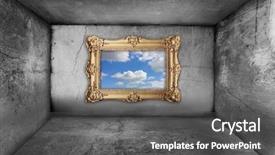  Presentation with opportunity - Audience pleasing presentation theme consisting of desing - conceptual idea of opportunity backdrop and a dark gray colored foreground