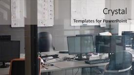  Presentation with interior - Slides with desing - empty startup office interior background and a  colored foreground