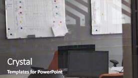  Presentation with office inauguration launch start up - Amazing slides having desing - empty startup office interior backdrop and a dark gray colored foreground