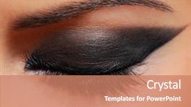  Presentation with eyelashes - Presentation theme with desing - long woman eyelashes brushing black background and a  colored foreground