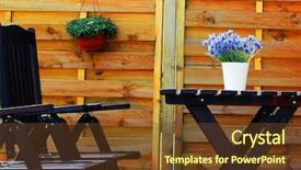  Presentation with outdoor furniture - Beautiful presentation featuring desing - outdoor design composed with wooden backdrop and a tawny brown colored foreground