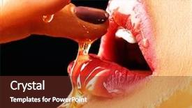  Presentation with sexy girl - Slides with desire - honey dripping on sexy girl background and a tawny brown colored foreground