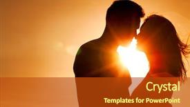  Presentation with summer time - Amazing PPT theme having desire - portrait of young happiness woman backdrop and a crimson colored foreground