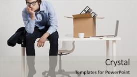  Presentation with desk - Slides consisting of desk after being fire background and a light gray colored foreground