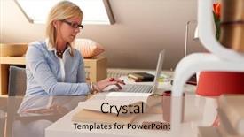  Presentation with sitting posture and computer ergonomics - Presentation having desk at home using lap background and a  colored foreground