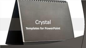  Presentation with desk - Slide set enhanced with desk calendar isolated on white background and a  colored foreground