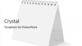  Presentation with desk - Presentation theme consisting of blank calenders - desk calendar on white background background and a white colored foreground
