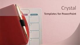  Presentation with planner - Presentation with desk-calendar-planner-with-copy background and a  colored foreground