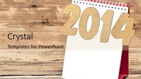  Presentation with numbers - Presentation design with desk-calendar-with-gold-numbers background and a coral colored foreground