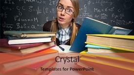  Presentation with math - Presentation with design math - student sitting at a desk background and a red colored foreground