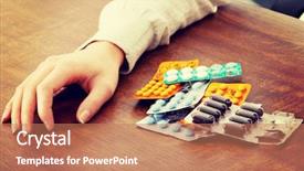  Presentation with desk - Presentation theme consisting of desk full of pil background and a  colored foreground