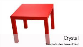  Presentation with modern - Amazing theme having desk furniture - modern red table isolated backdrop and a  colored foreground