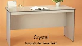  Presentation with diary - Slide deck consisting of desk furniture - table with a diary background and a yellow colored foreground