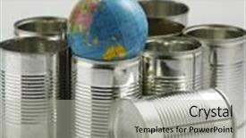  Presentation with recyclable - Beautiful presentation featuring food packaging items - desk globe on the recyclable backdrop and a light gray colored foreground