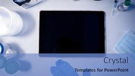  Presentation with hygiene - Amazing slides having desk-in-doctors-surgery backdrop and a teal colored foreground