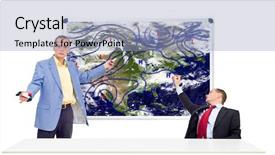  Presentation with anchor - Audience pleasing slides consisting of desk showing the weather forecast backdrop and a light blue colored foreground