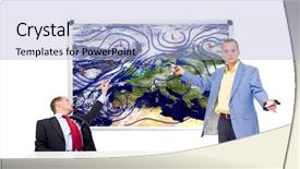  Presentation with anchor - Theme featuring desk showing the weather forecast background and a light blue colored foreground