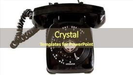  Presentation with 1950s - Theme consisting of desk telephone from the 1950 background and a  colored foreground