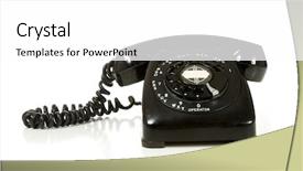  Presentation with 1950s - Presentation theme enhanced with desk telephone from the 1950 background and a  colored foreground