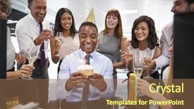  Presentation with 18 birthday - Theme consisting of desk to celebrate a birthday background and a tawny brown colored foreground