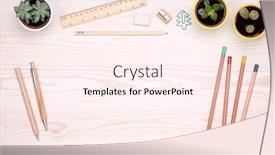  Presentation with eco - Presentation enhanced with desk-top-with-eco-friendly background and a pink colored foreground