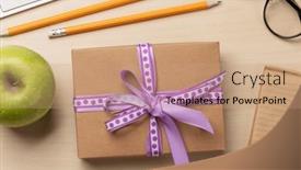  Presentation with notepad - PPT layouts consisting of desk-with-a-gift-notepad background and a  colored foreground