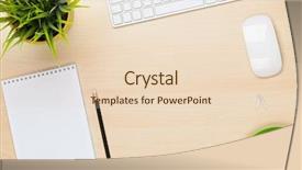  Presentation with flower office desk table - Presentation with desktop - office table with notepad computer background and a lemonade colored foreground