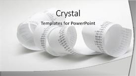  Presentation with desktop - Presentation featuring desktop calculator paper roll closeup background and a white colored foreground