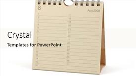  Presentation with august - PPT theme consisting of desktop calendar - august 2008 isolated background and a lemonade colored foreground