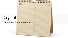  Presentation with october - Presentation theme with desktop calendar - october 2008 isolated background and a  colored foreground