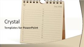  Presentation with desktop - Beautiful presentation featuring desktop calendar - september 2008 isolated backdrop and a  colored foreground